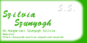 szilvia szunyogh business card